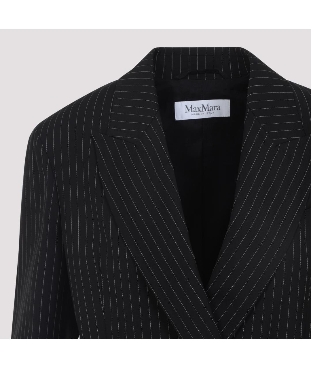 MAX MARA Черный шерстяной жакет/пиджак, фото 4