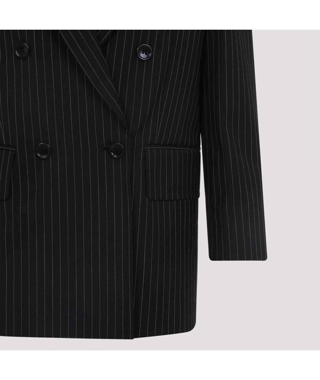 MAX MARA Черный шерстяной жакет/пиджак, фото 3