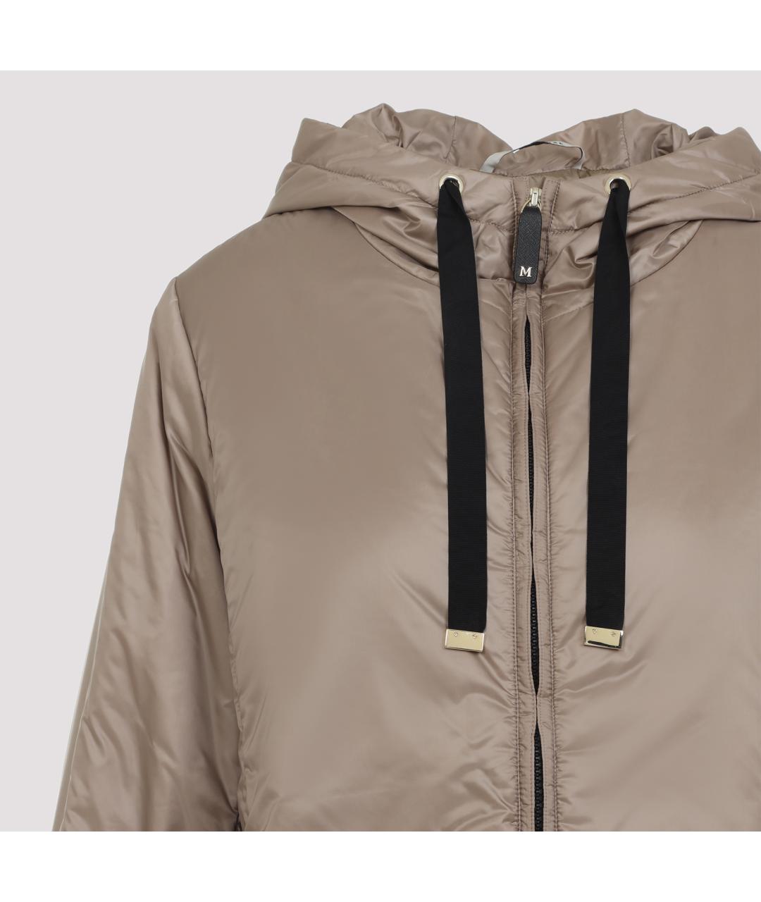 MAX MARA Бежевая полиэстеровая куртка, фото 5