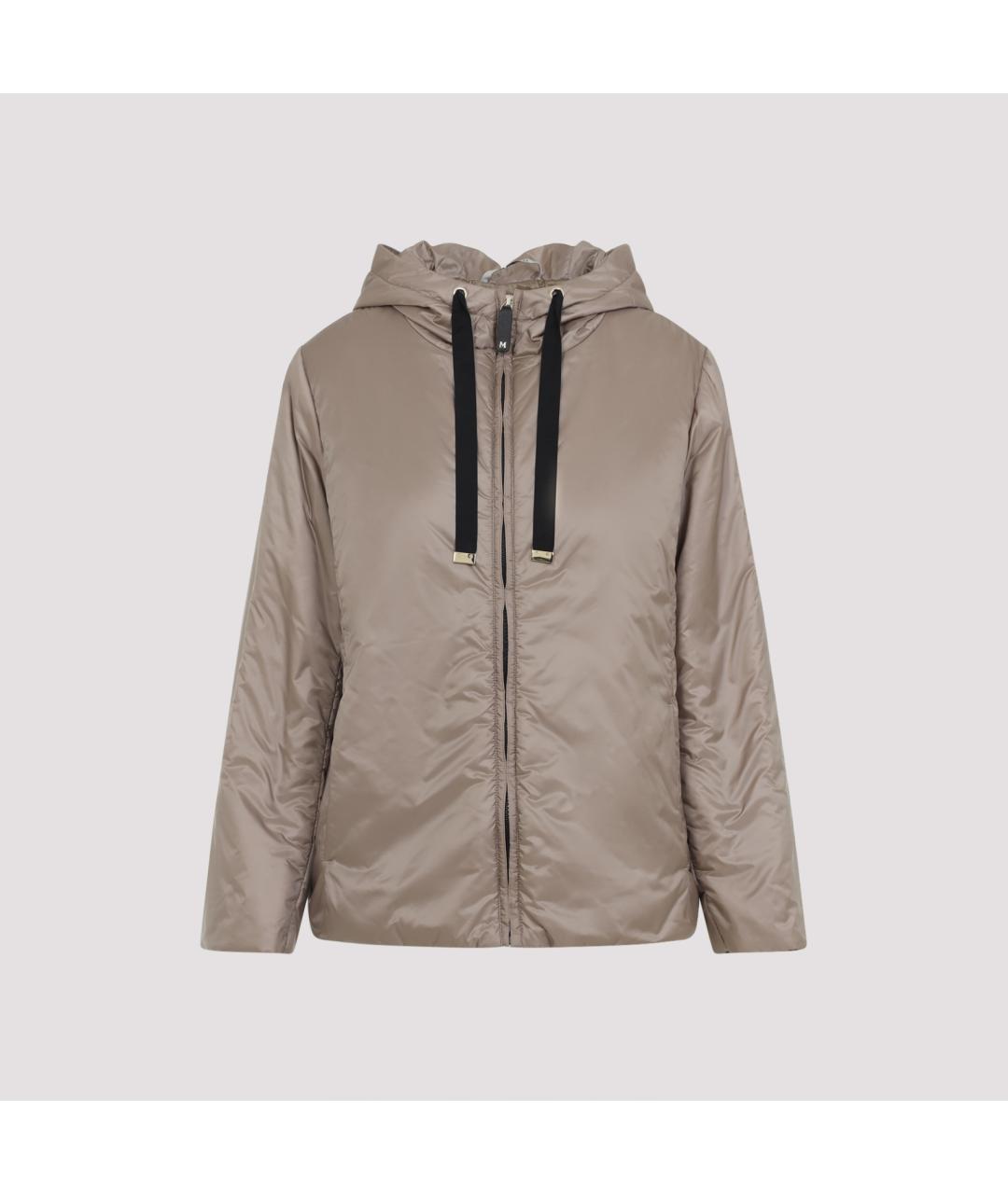MAX MARA Бежевая полиэстеровая куртка, фото 2