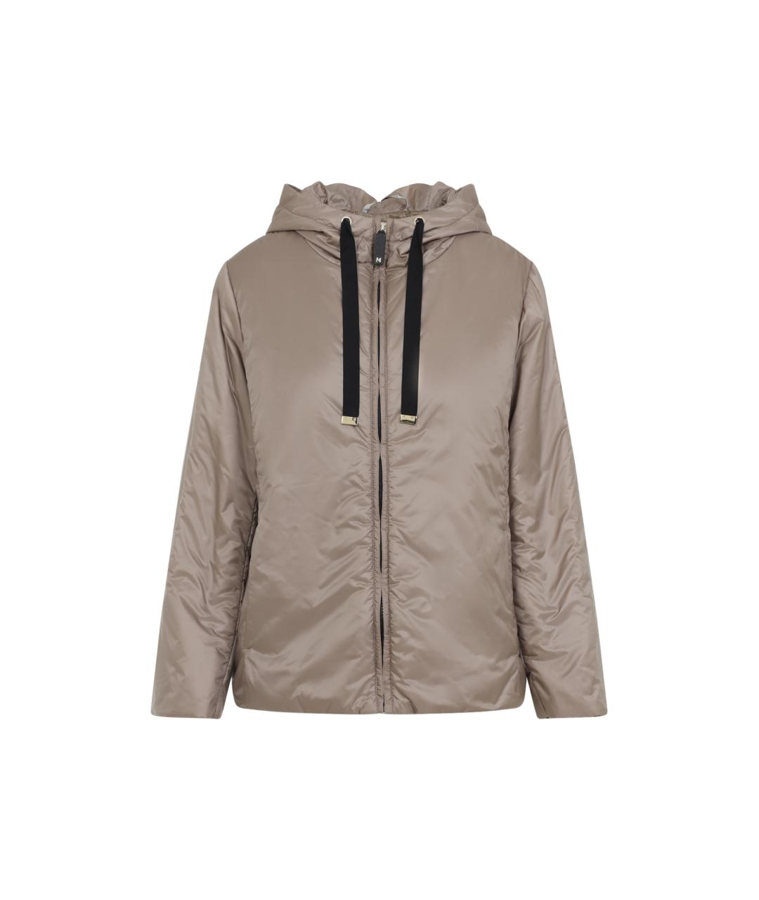 MAX MARA Бежевая полиэстеровая куртка, фото 1