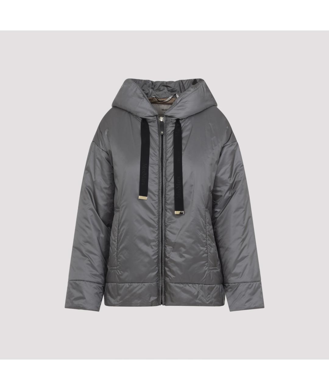 MAX MARA Серая полиэстеровая куртка, фото 2