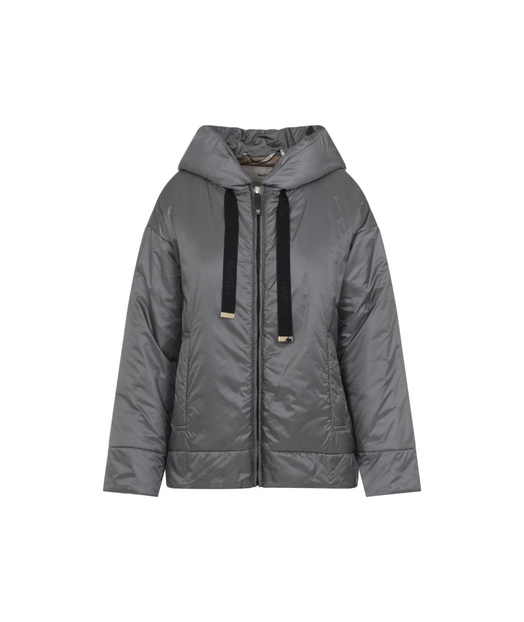 MAX MARA Серая полиэстеровая куртка, фото 1