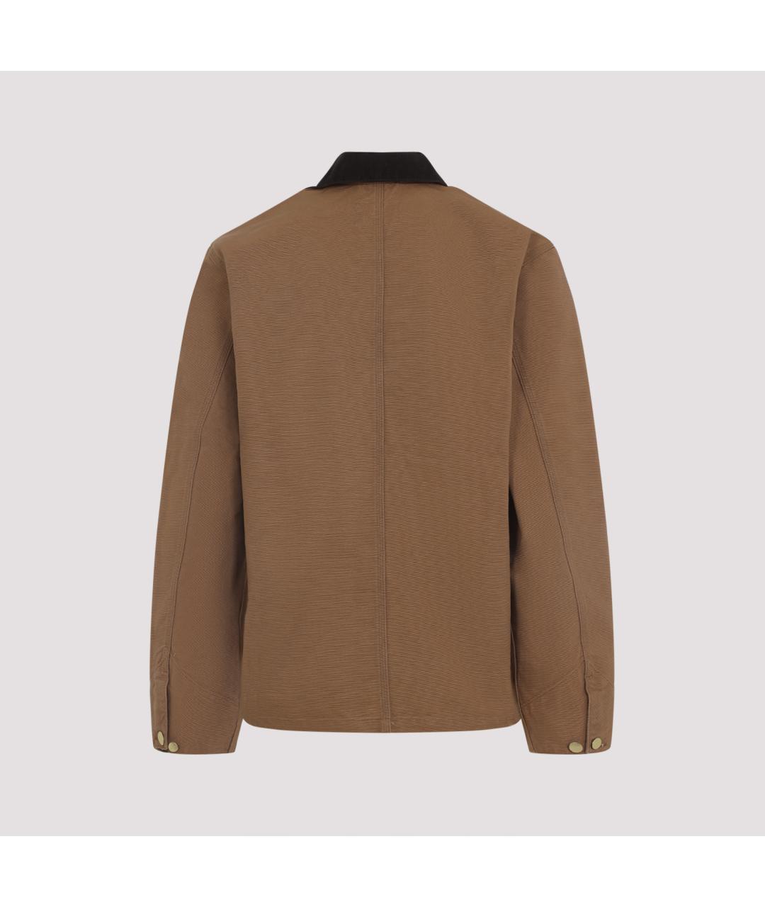 CARHARTT WIP Коричневая хлопковая куртка, фото 2