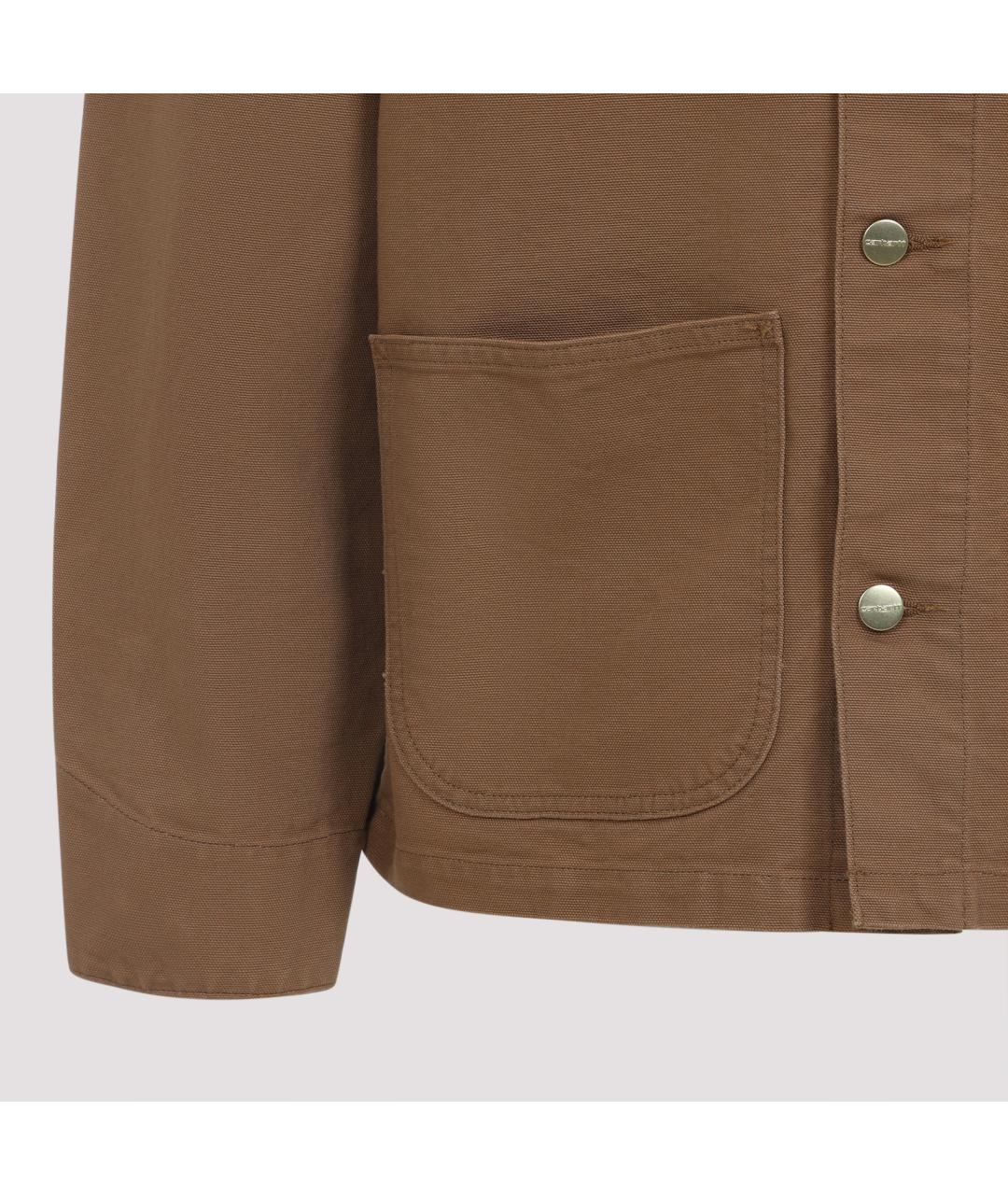 CARHARTT WIP Коричневая хлопковая куртка, фото 3