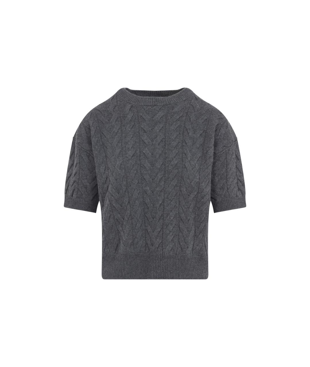 'S MAX MARA Серый шерстяной джемпер / свитер, фото 1