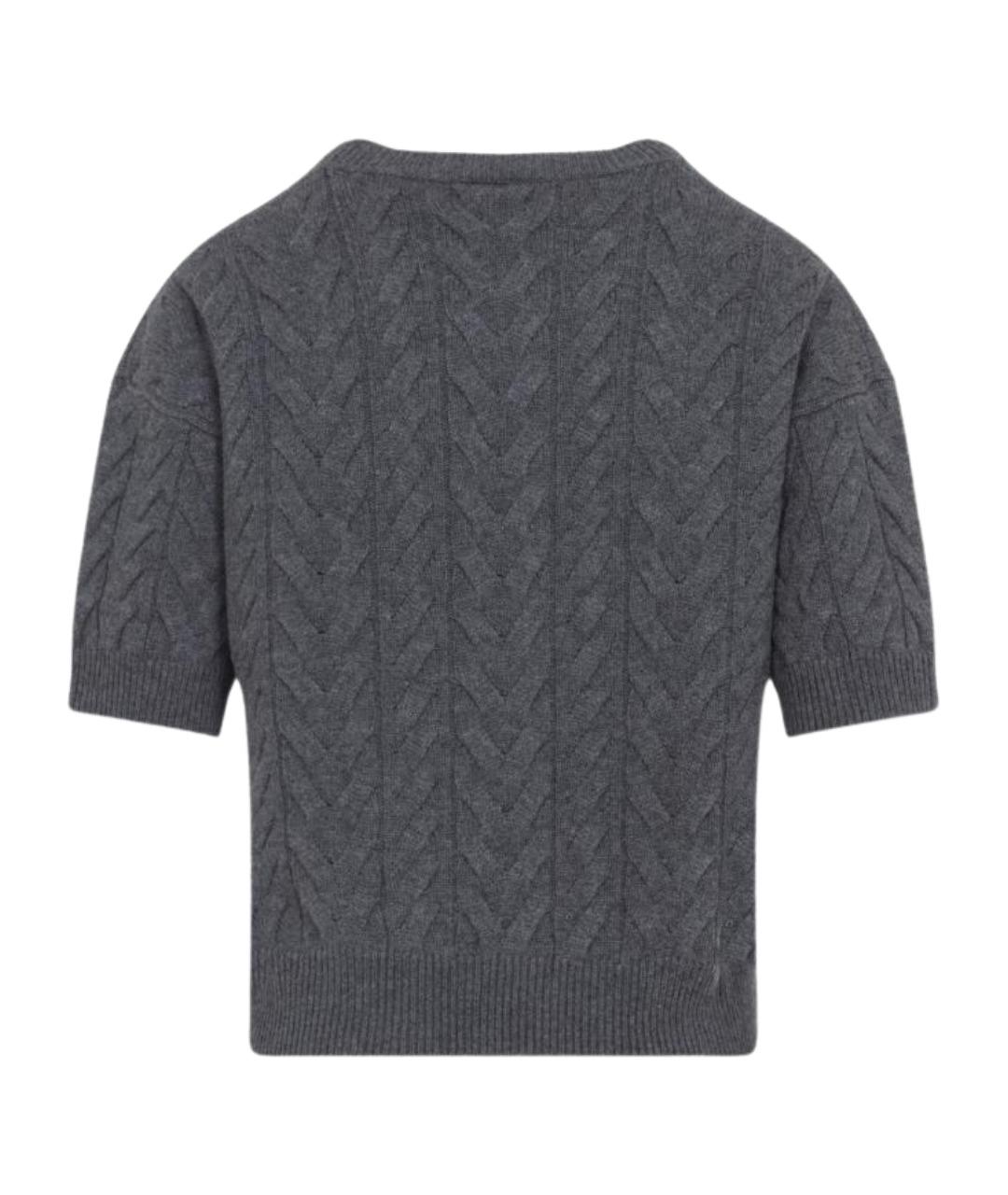 'S MAX MARA Серый шерстяной джемпер / свитер, фото 2