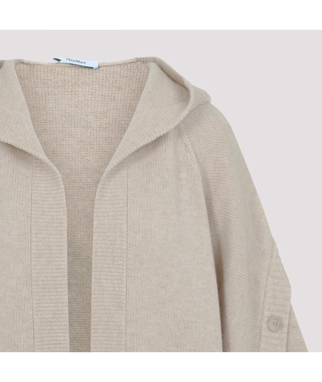 MAX MARA Бежевый кашемировый кардиган, фото 4