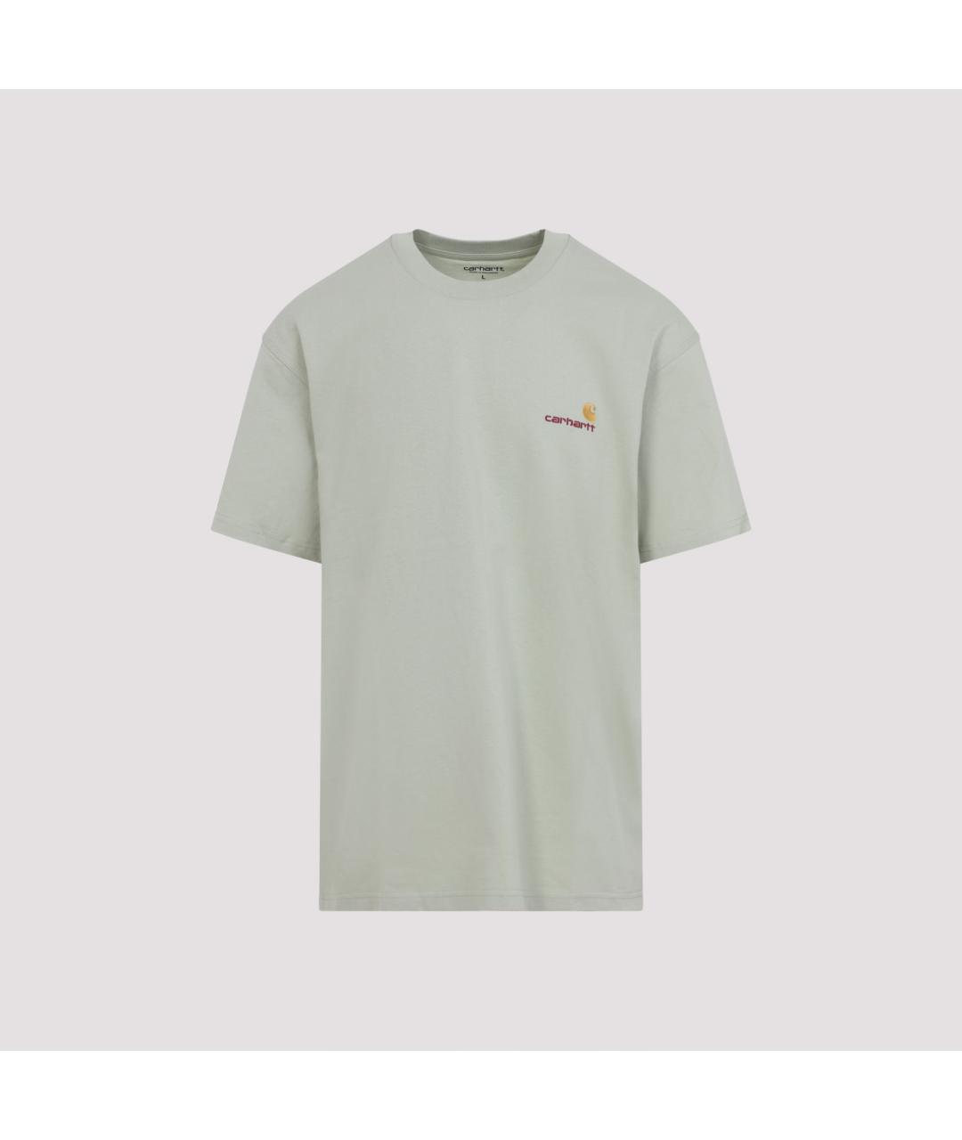 CARHARTT WIP Зеленая хлопковая футболка, фото 2