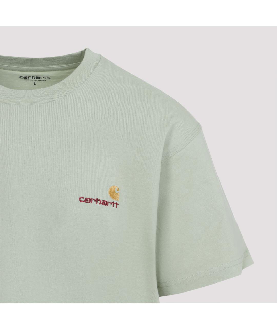 CARHARTT WIP Зеленая хлопковая футболка, фото 4