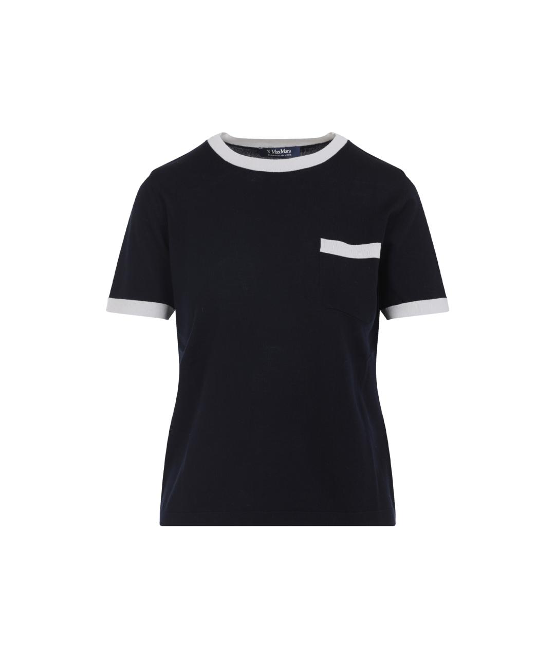 'S MAX MARA Темно-синяя футболка, фото 1
