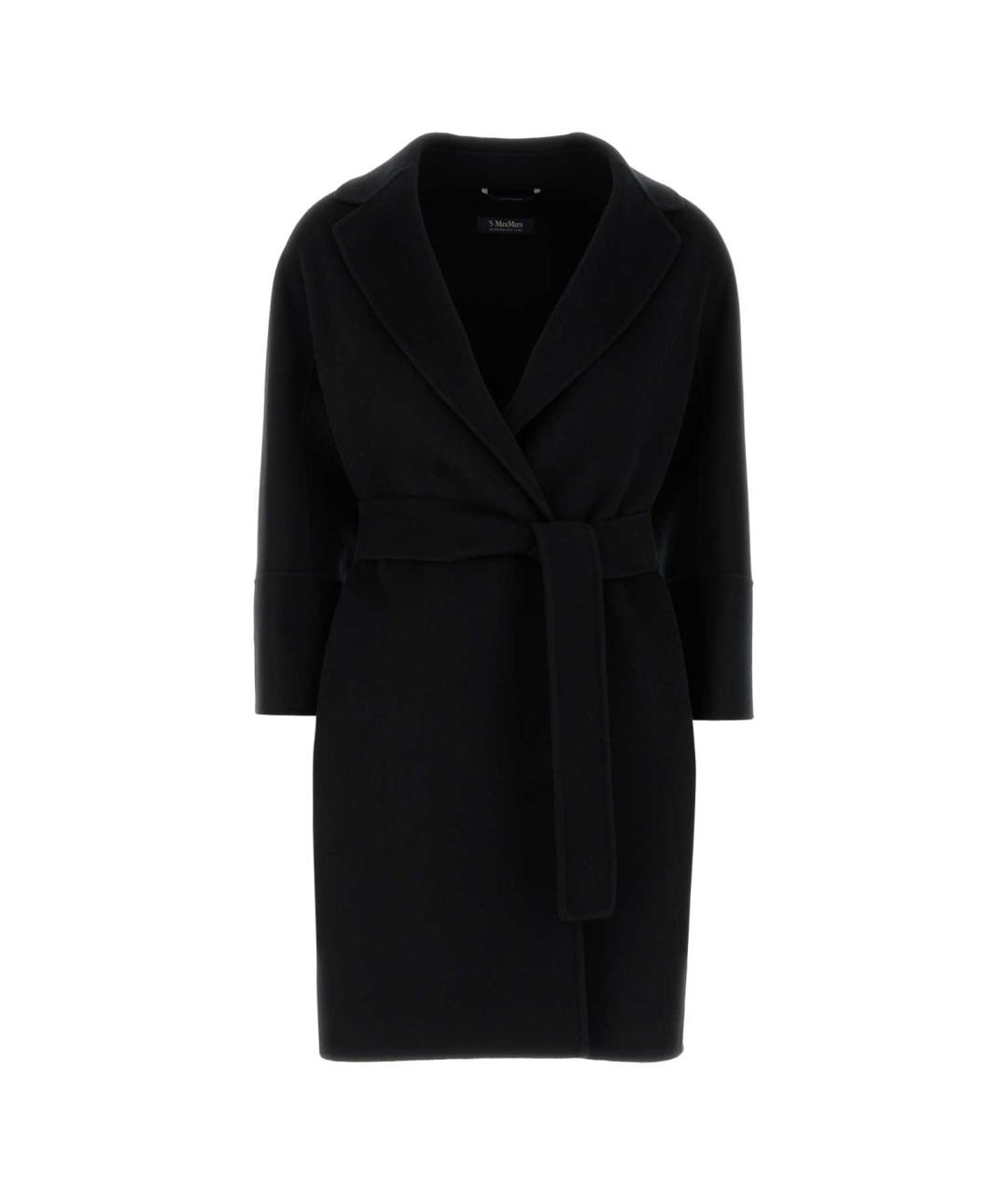 'S MAX MARA Черное шерстяное пальто, фото 1