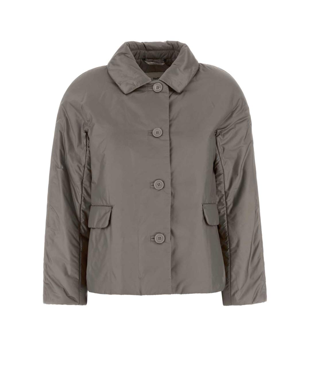 MAX MARA Серая полиэстеровая куртка, фото 1