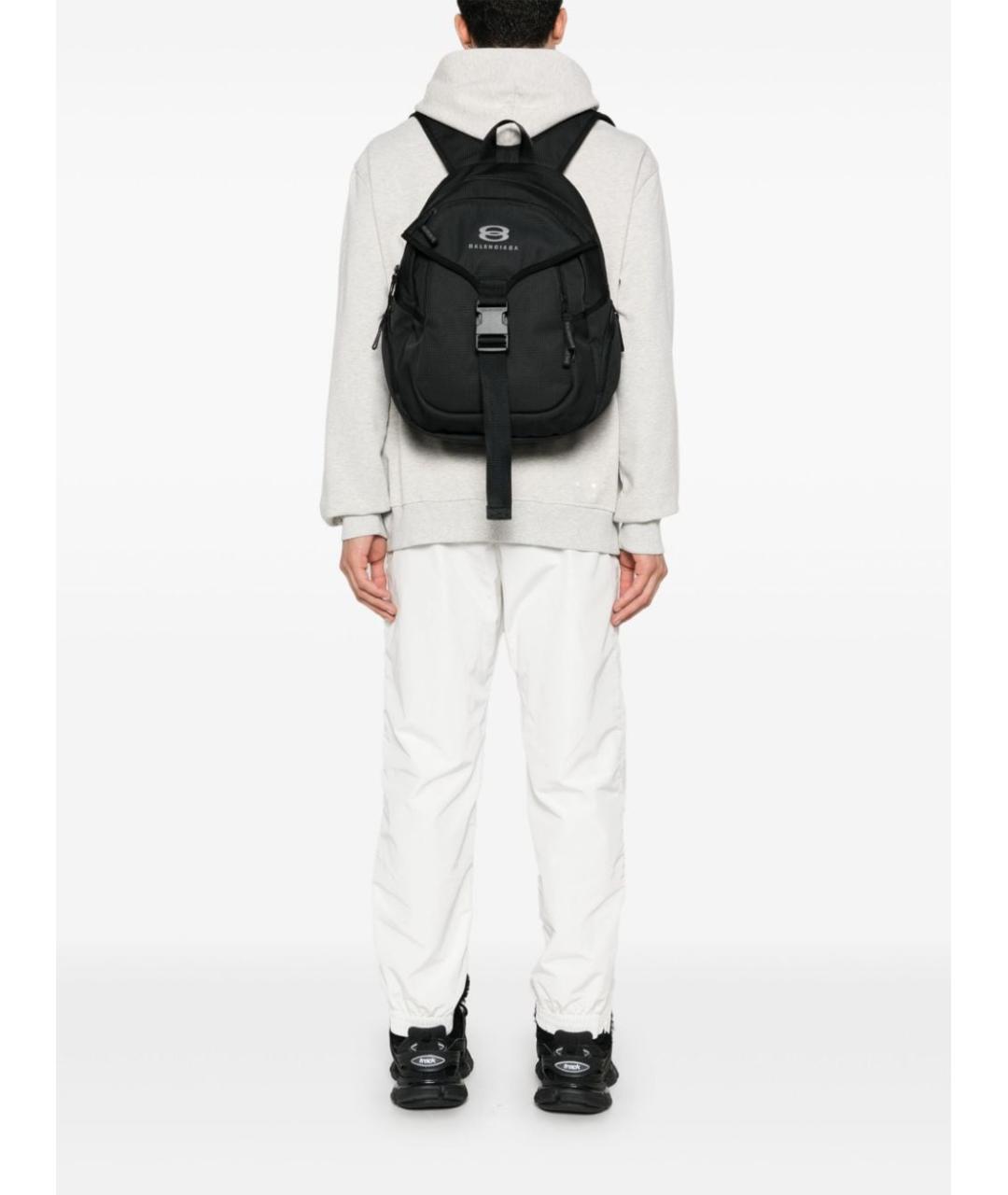 BALENCIAGA Черный синтетический рюкзак, фото 4