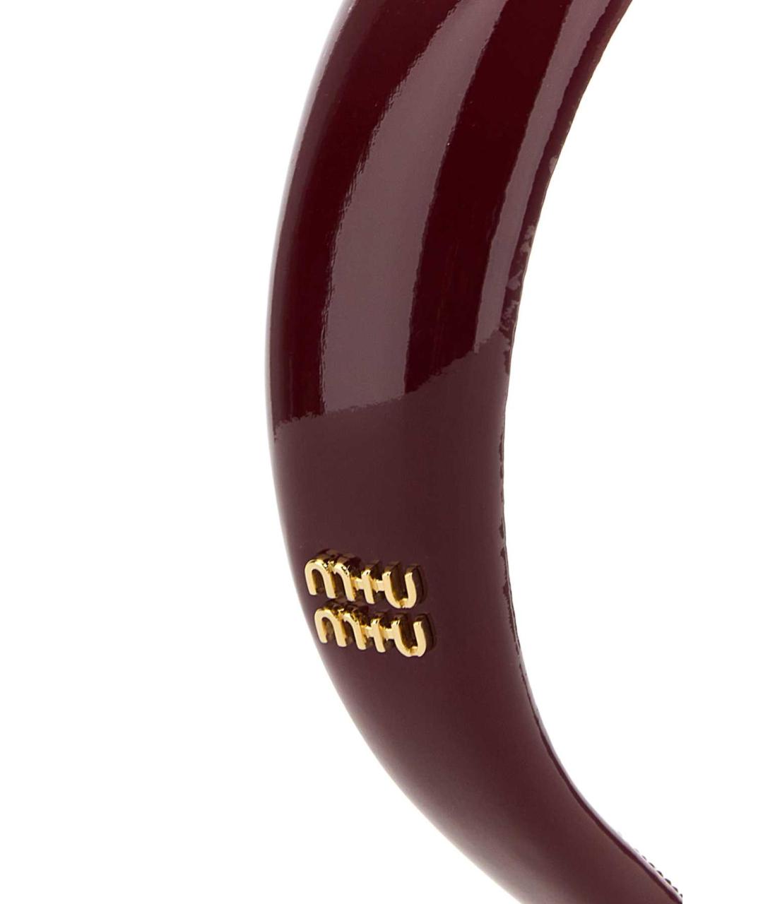 MIU MIU Бордовый ободок, фото 2