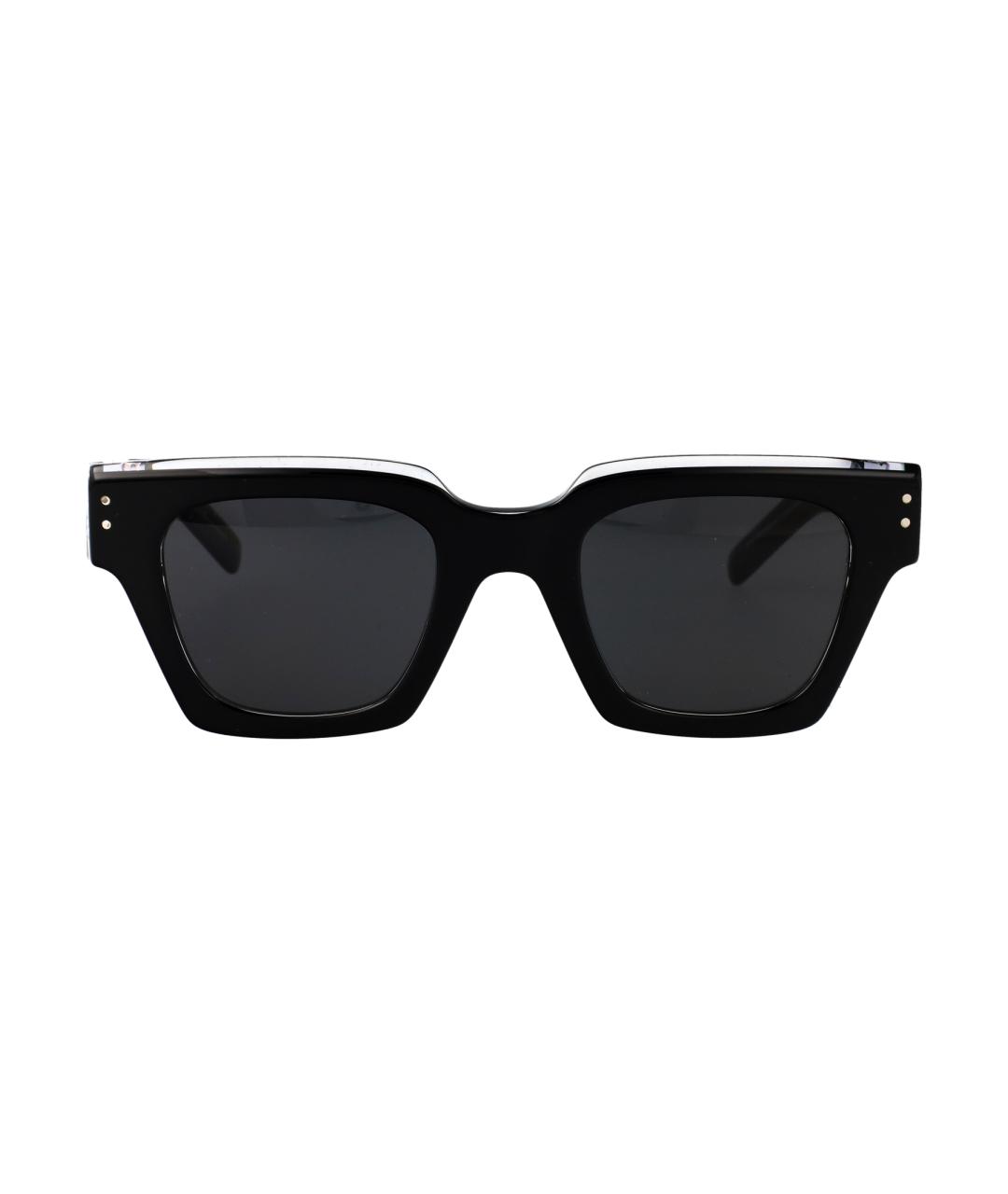 DOLCE&GABBANA Черные пластиковые солнцезащитные очки, фото 1
