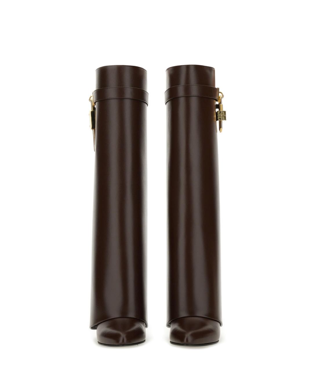 GIVENCHY Коричневые кожаные сапоги, фото 4