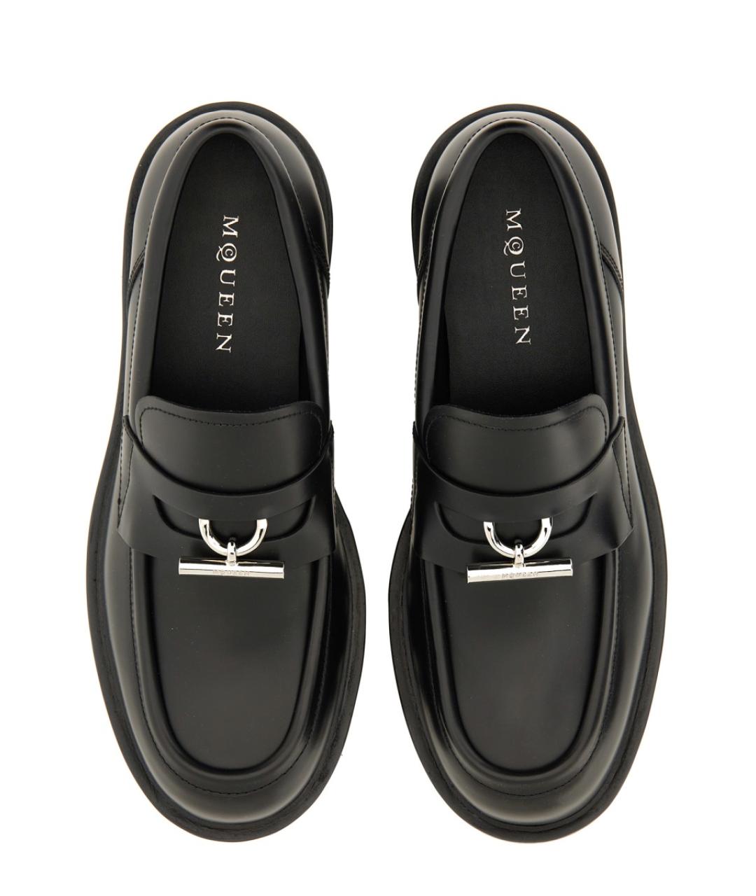 ALEXANDER MCQUEEN Черные кожаные лоферы, фото 2