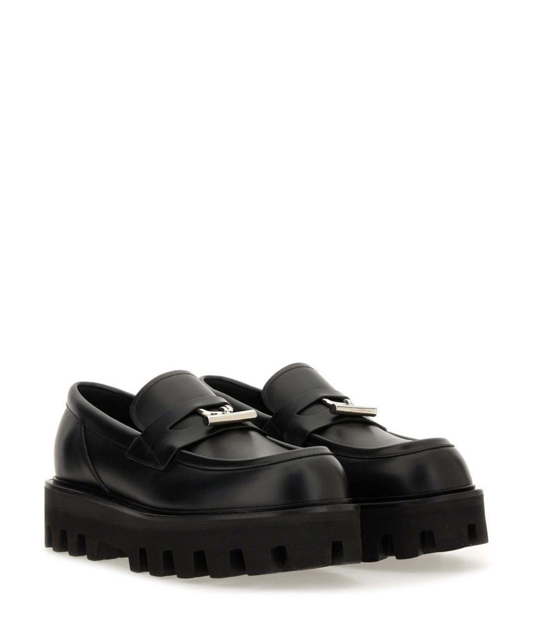 ALEXANDER MCQUEEN Черные кожаные лоферы, фото 3