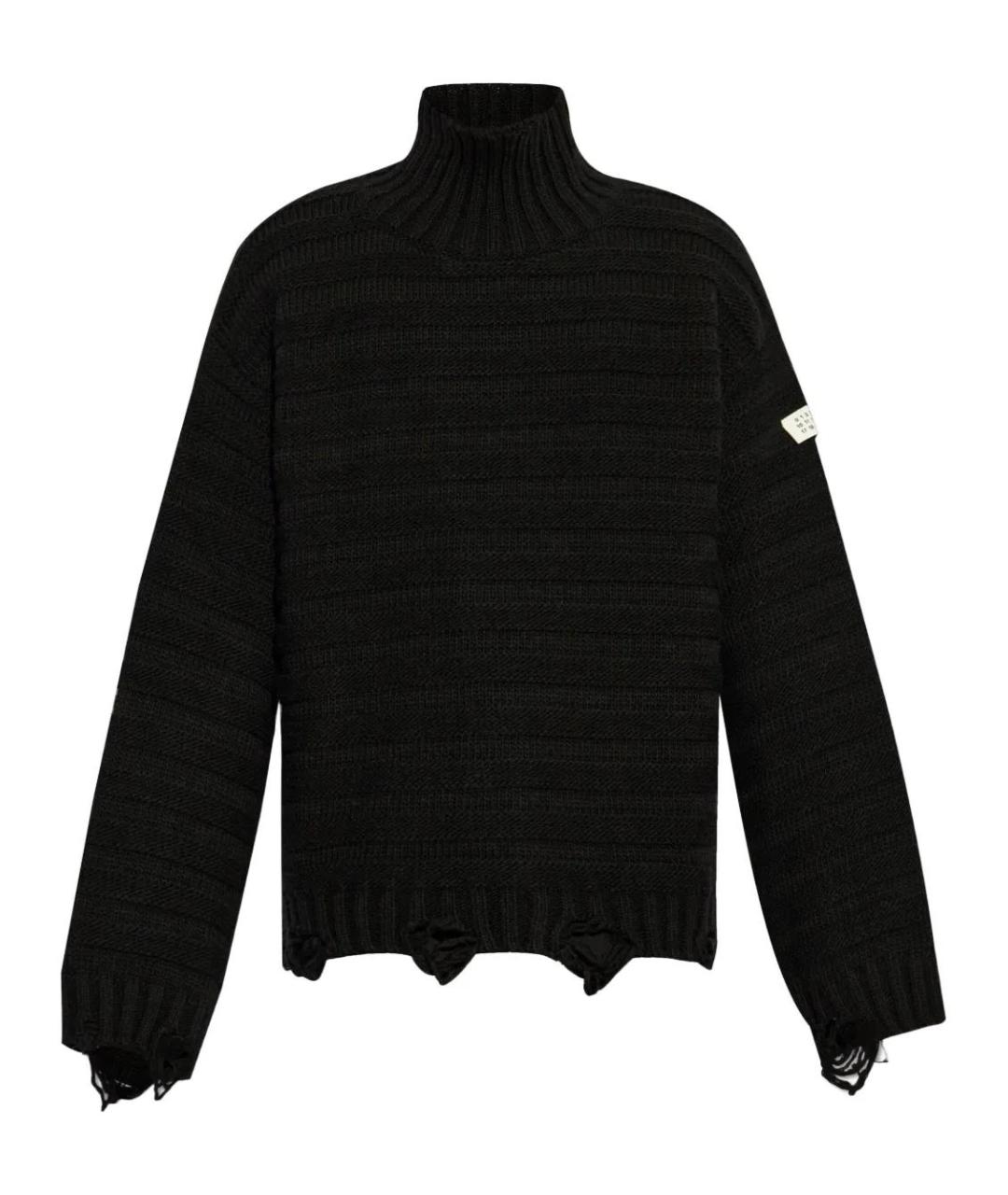 MM6 MAISON MARGIELA Черная шерстяная водолазка, фото 1