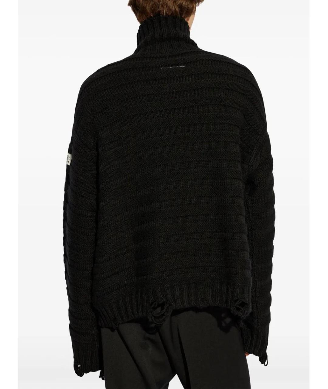 MM6 MAISON MARGIELA Черная шерстяная водолазка, фото 4