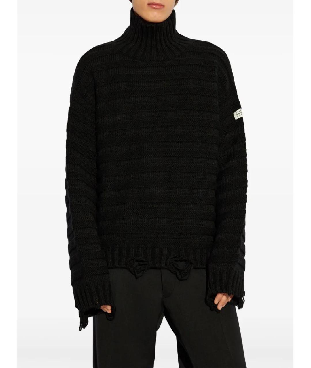 MM6 MAISON MARGIELA Черная шерстяная водолазка, фото 3