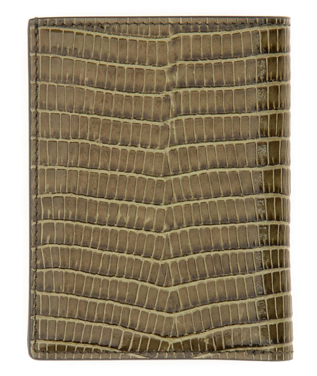 TOM FORD Зеленый кожаный кошелек, фото 2