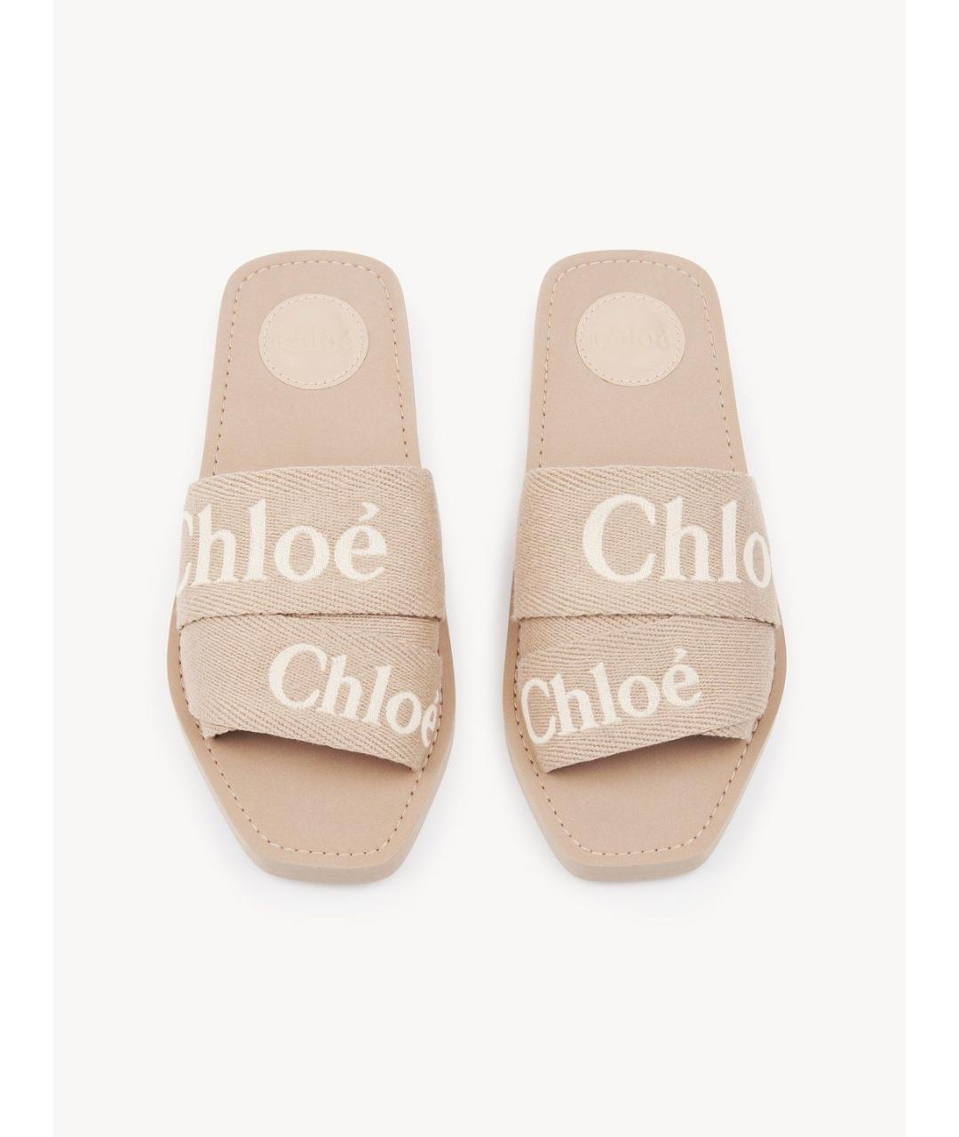 CHLOE Бежевые сандалии, фото 4