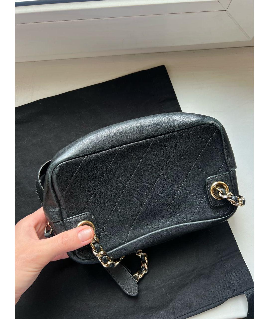 CHANEL Черная кожаная поясная сумка, фото 5