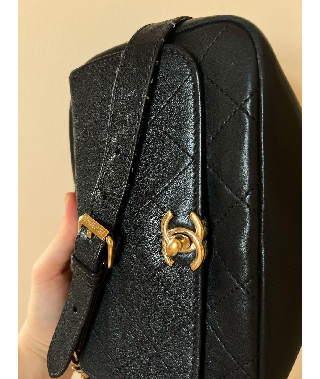 CHANEL Черная кожаная поясная сумка, фото 3
