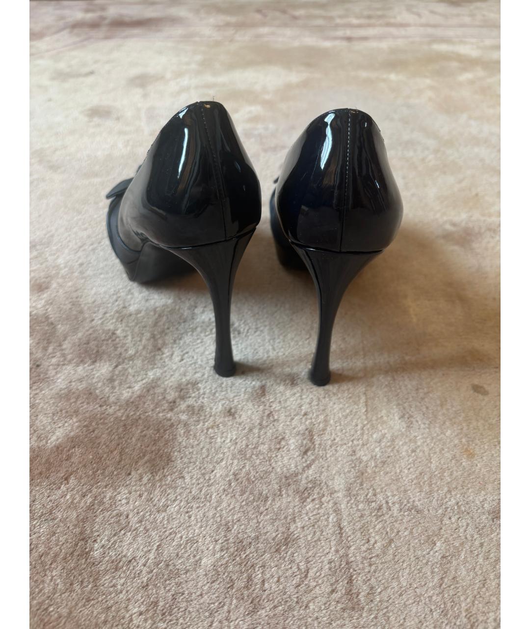 YVES SAINT LAURENT BEAUTY Темно-синие туфли из лакированной кожи, фото 4
