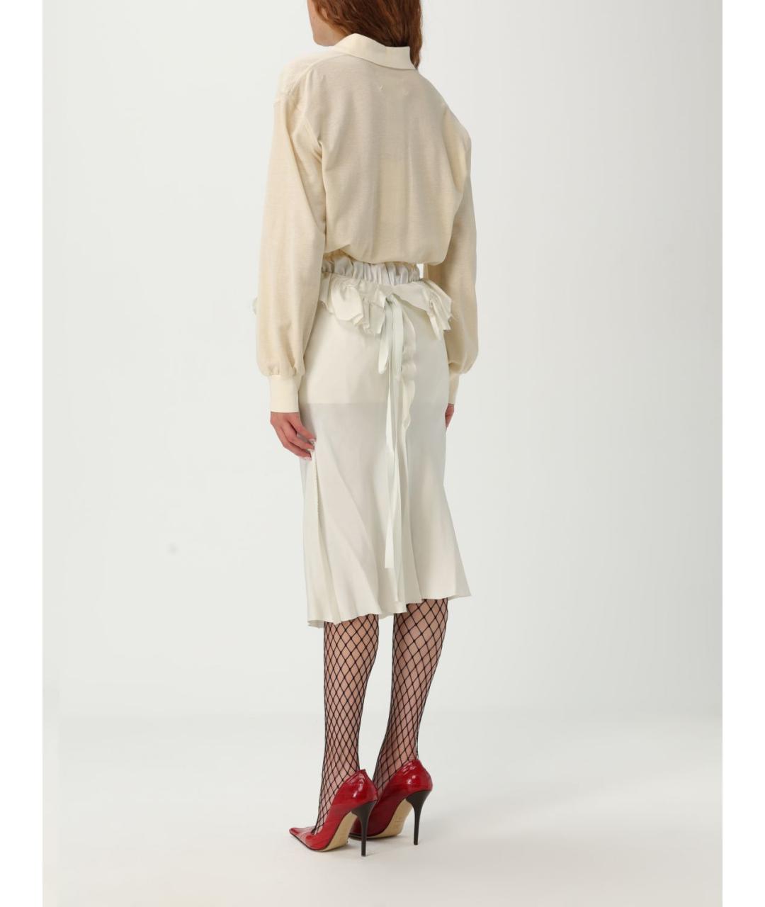 MAISON MARGIELA Бежевое хлопковое платье, фото 3