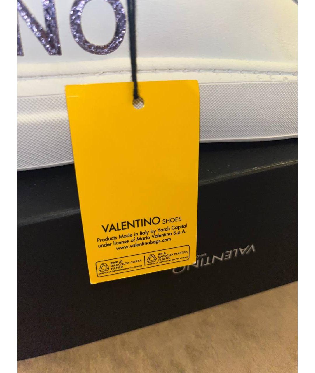 VALENTINO Белые кожаные кроссовки, фото 6