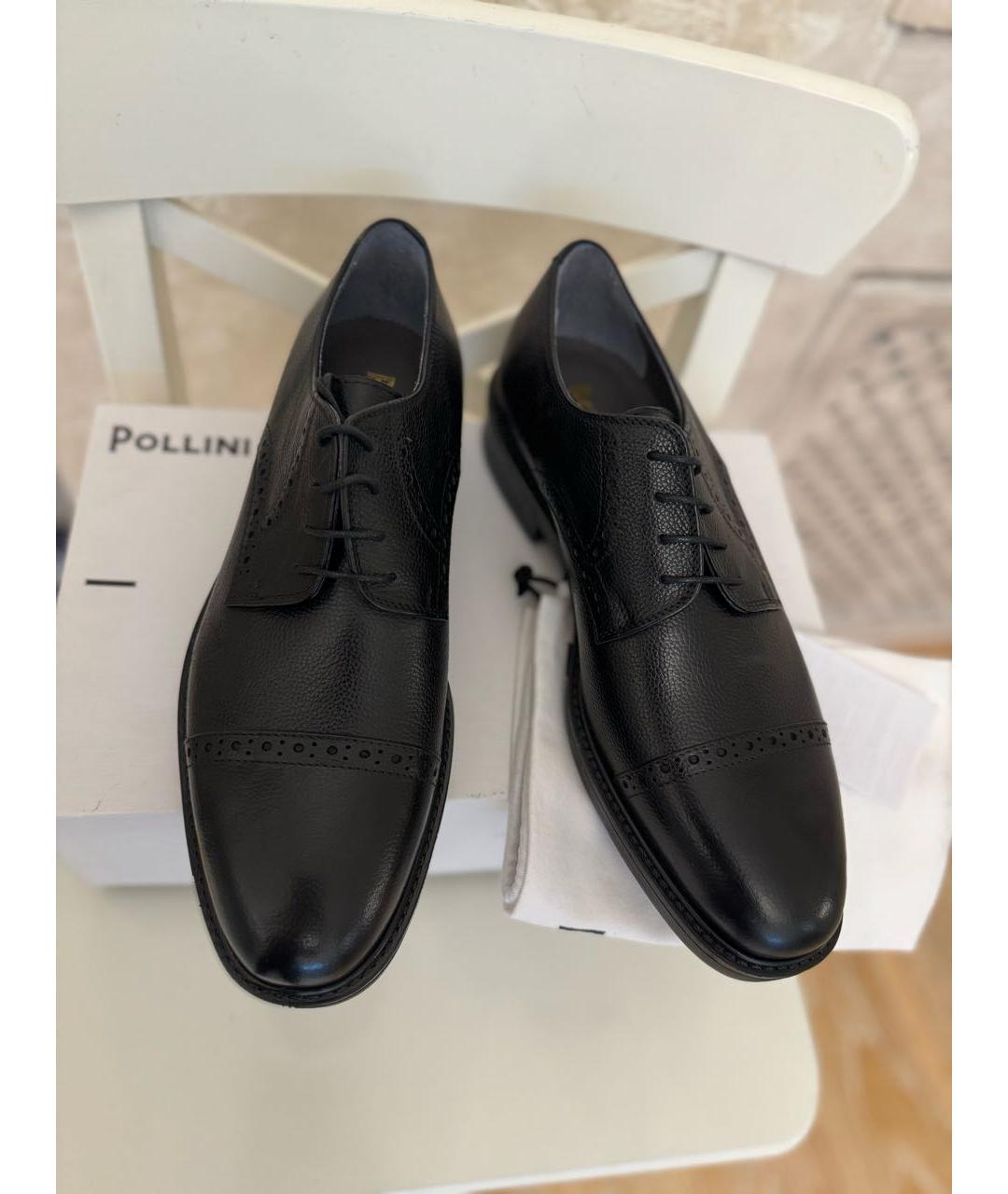 POLLINI Черные кожаные туфли, фото 2