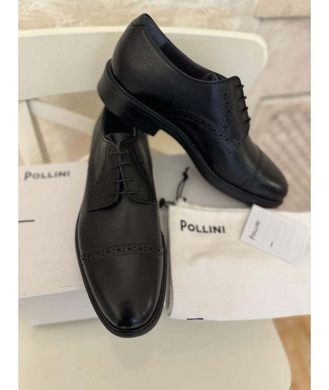 POLLINI Черные кожаные туфли, фото 3