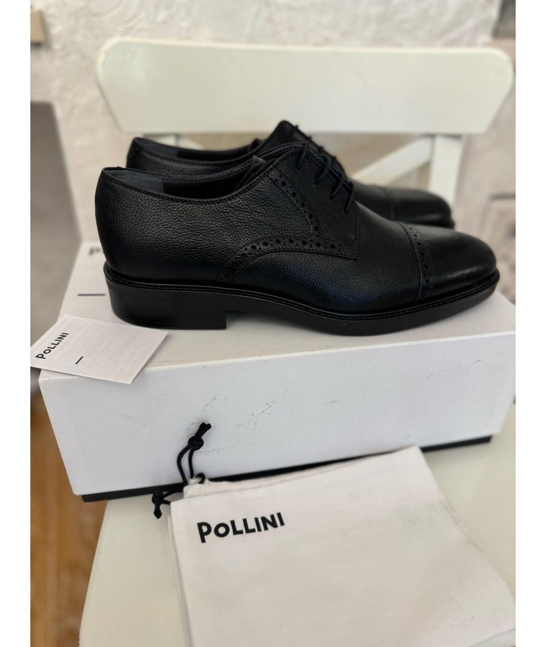 POLLINI Черные кожаные туфли, фото 7
