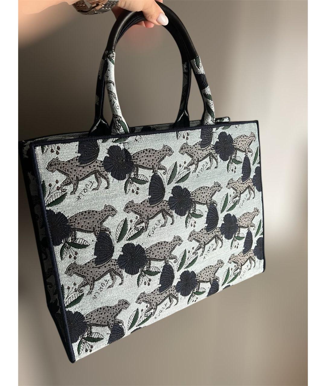 FURLA Голубая жаккардовая сумка тоут, фото 4