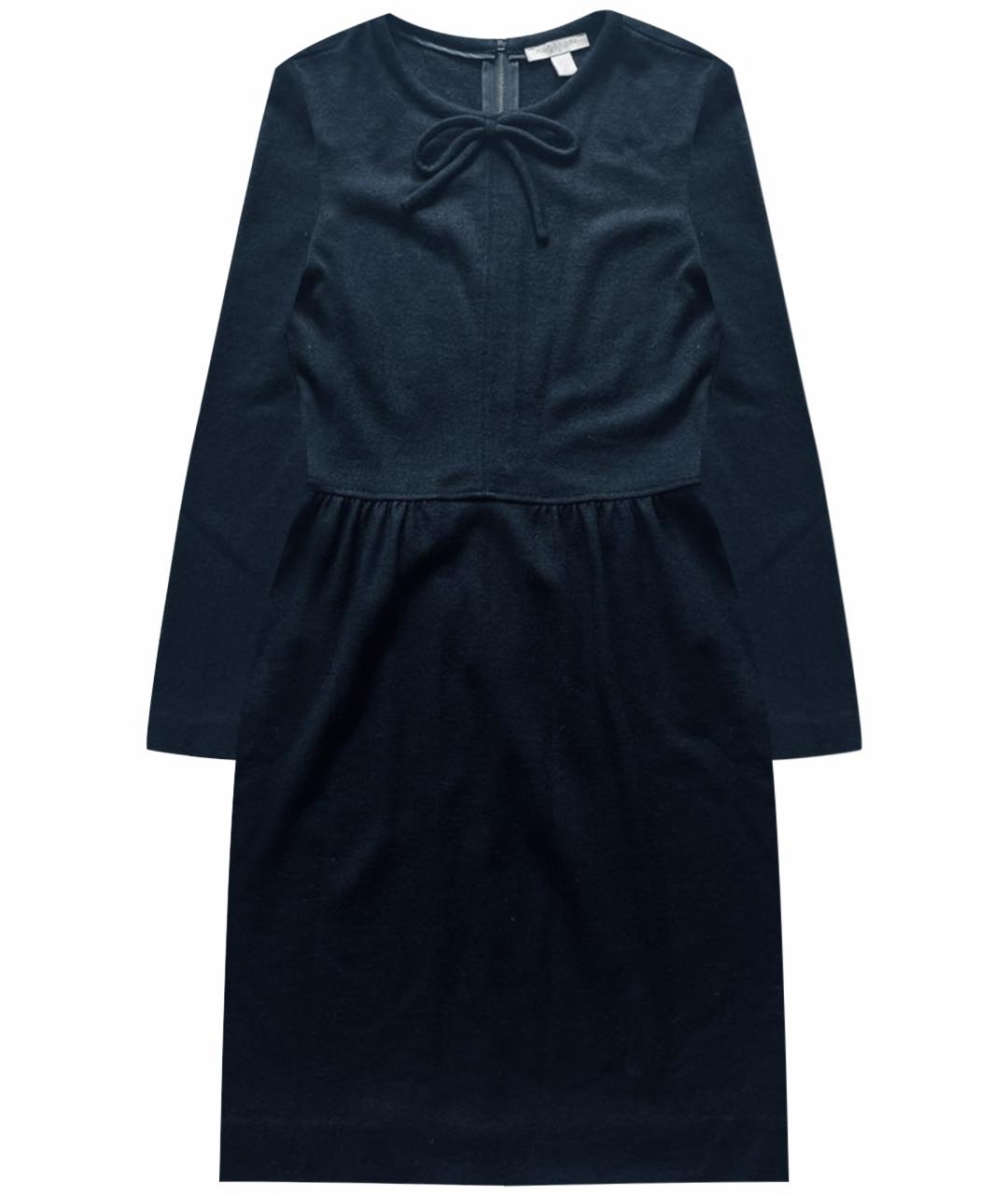 BURBERRY Черное шерстяное повседневное платье, фото 1
