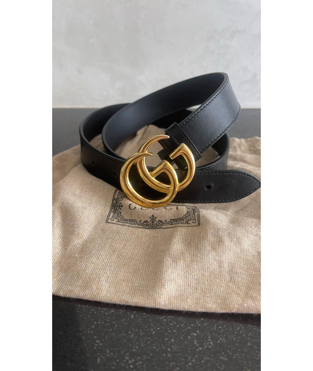 GUCCI Черный кожаный ремень, фото 7