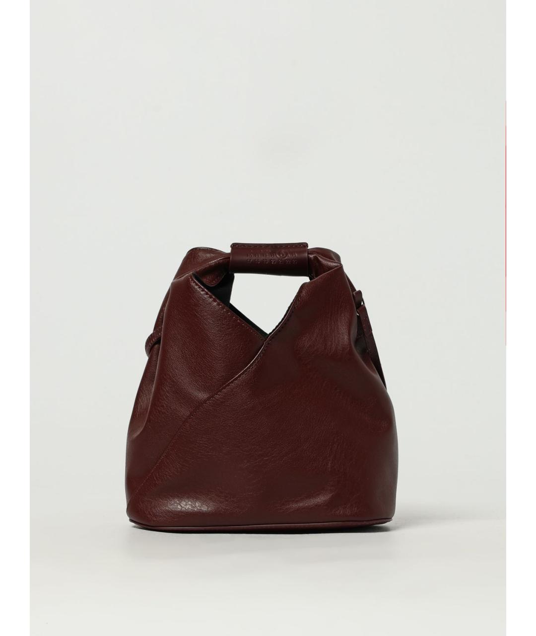 MM6 MAISON MARGIELA Бордовая сумка с короткими ручками из искусственной кожи, фото 6