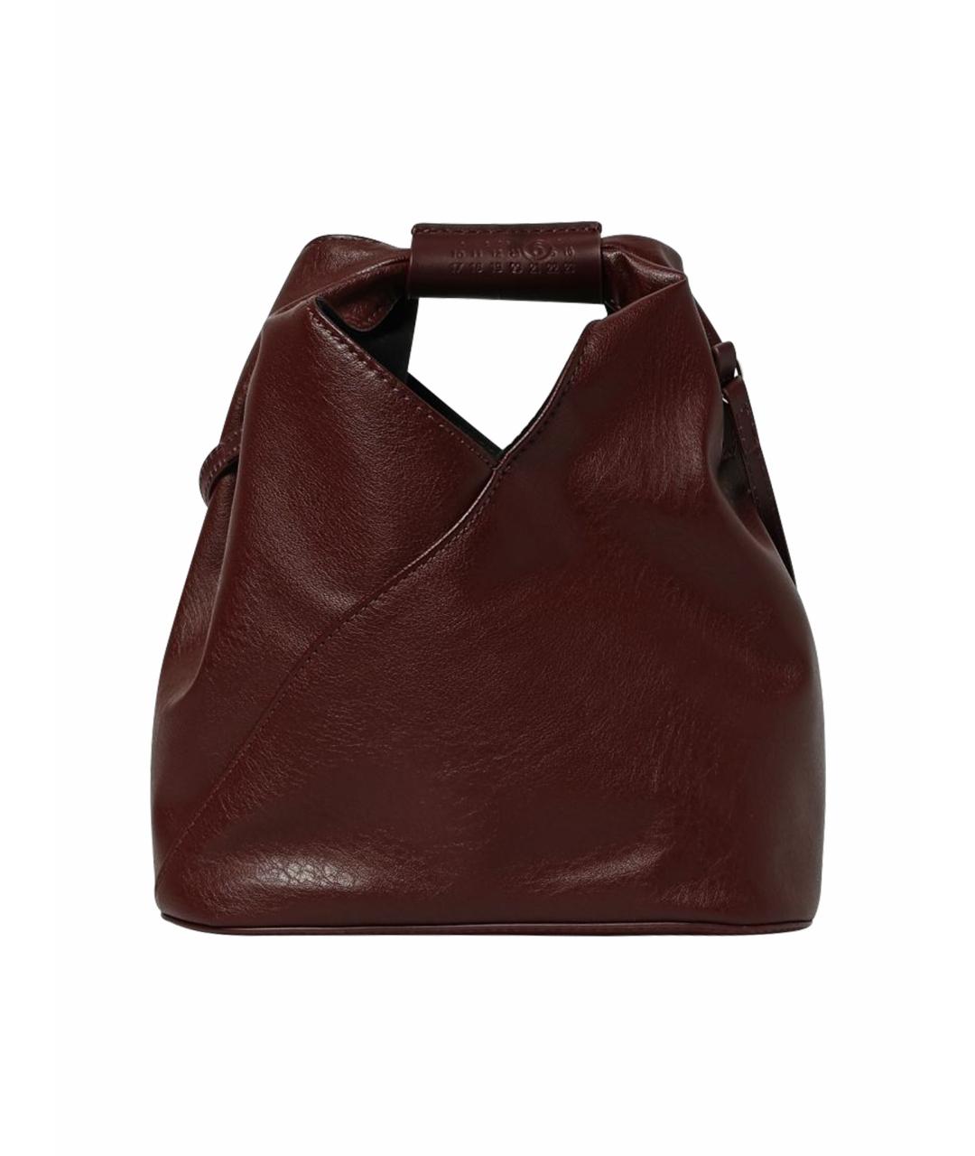 MM6 MAISON MARGIELA Бордовая сумка с короткими ручками из искусственной кожи, фото 1