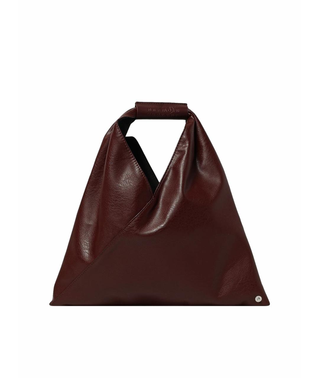 MM6 MAISON MARGIELA Бордовая сумка тоут из искусственной кожи, фото 1
