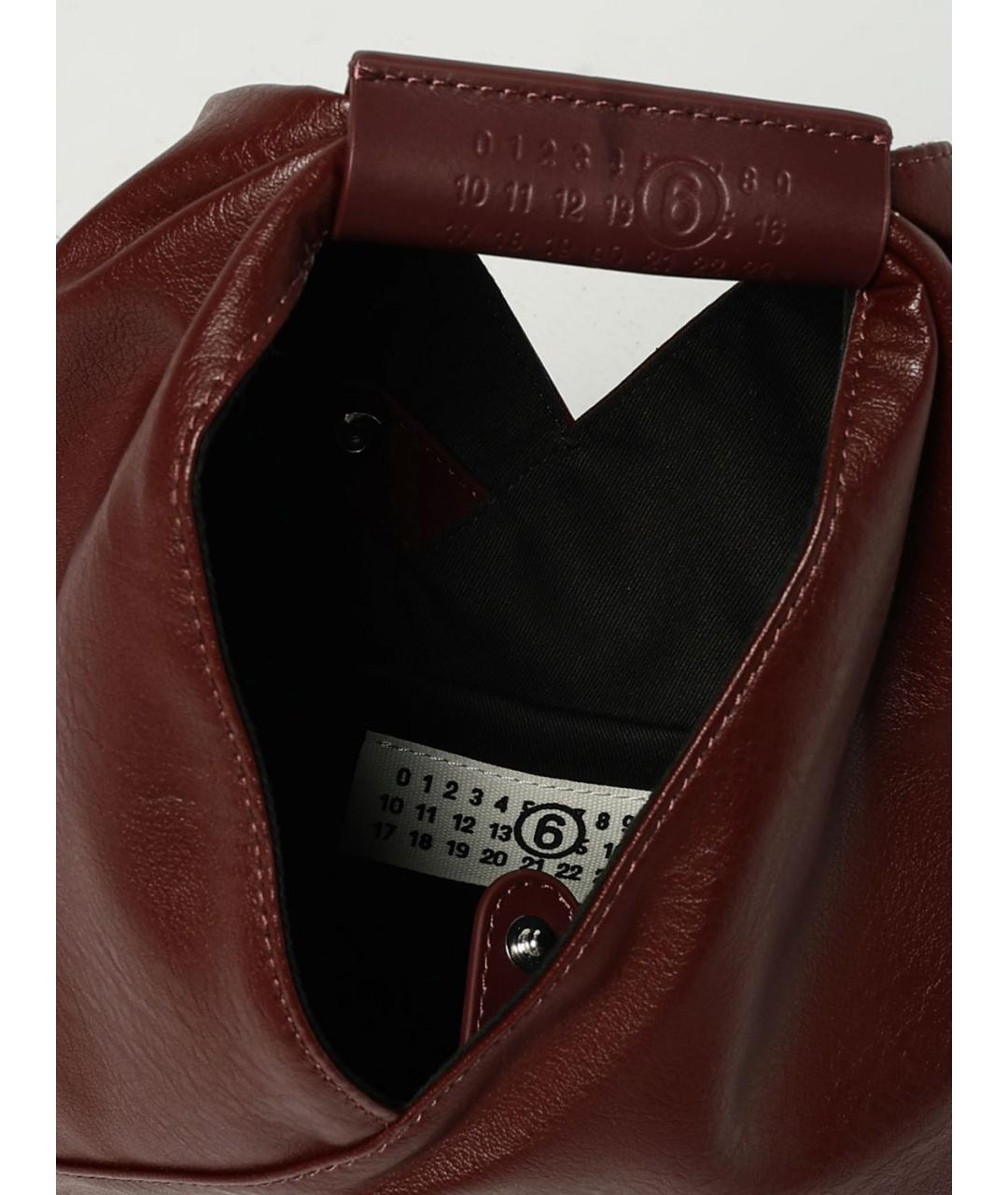 MM6 MAISON MARGIELA Бордовая сумка тоут из искусственной кожи, фото 5