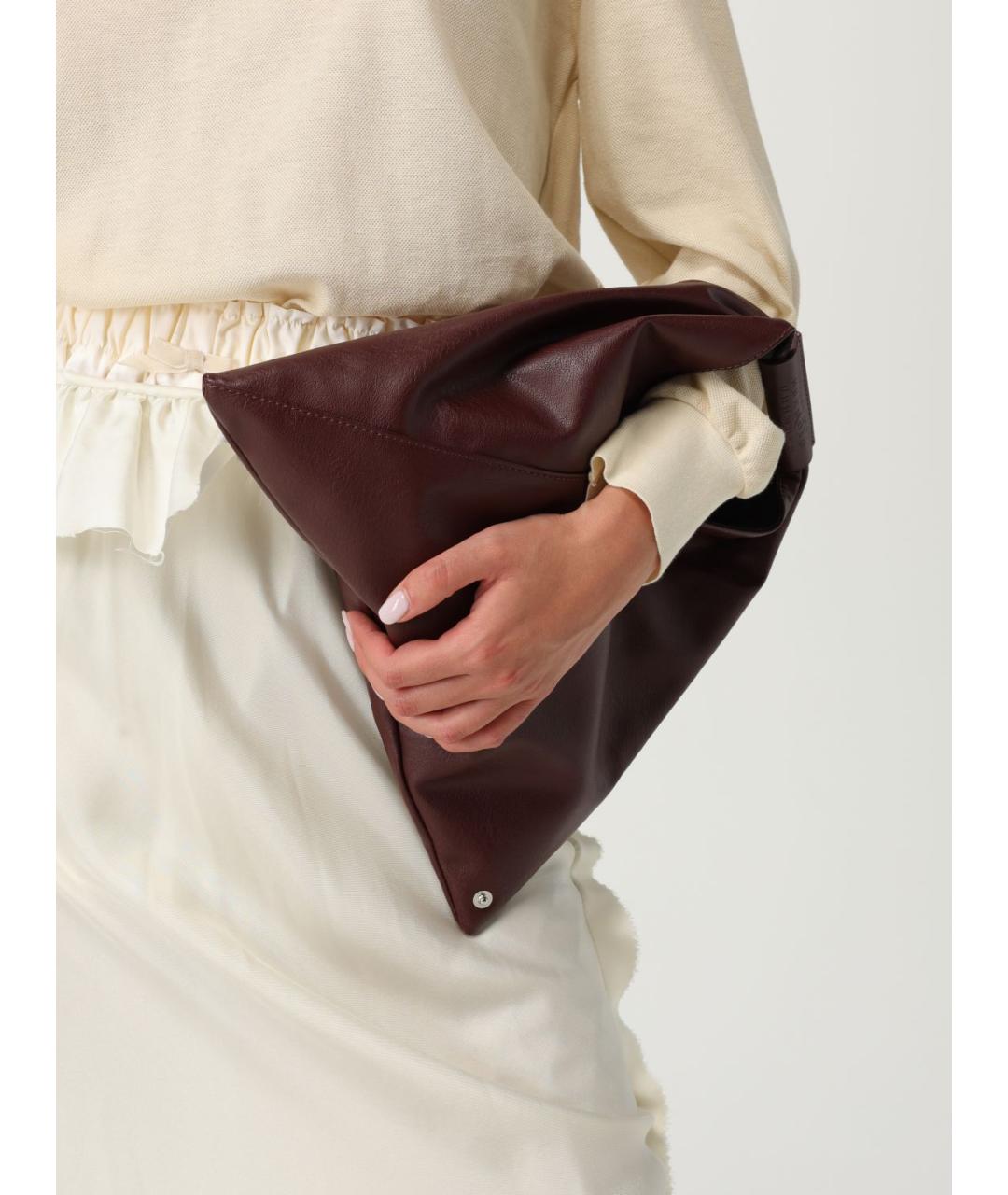 MM6 MAISON MARGIELA Бордовая сумка тоут из искусственной кожи, фото 2