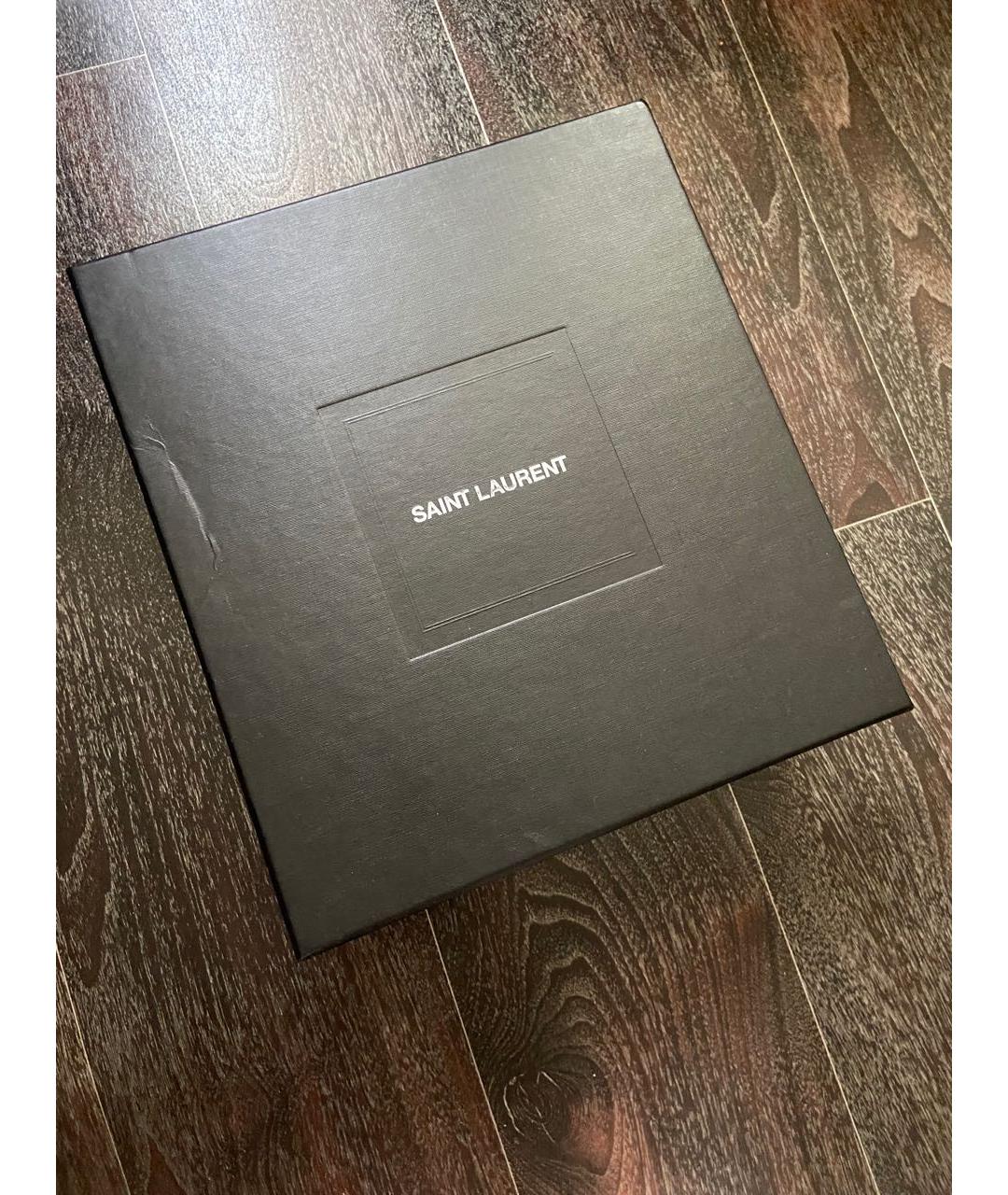 SAINT LAURENT Черные босоножки из лакированной кожи, фото 8