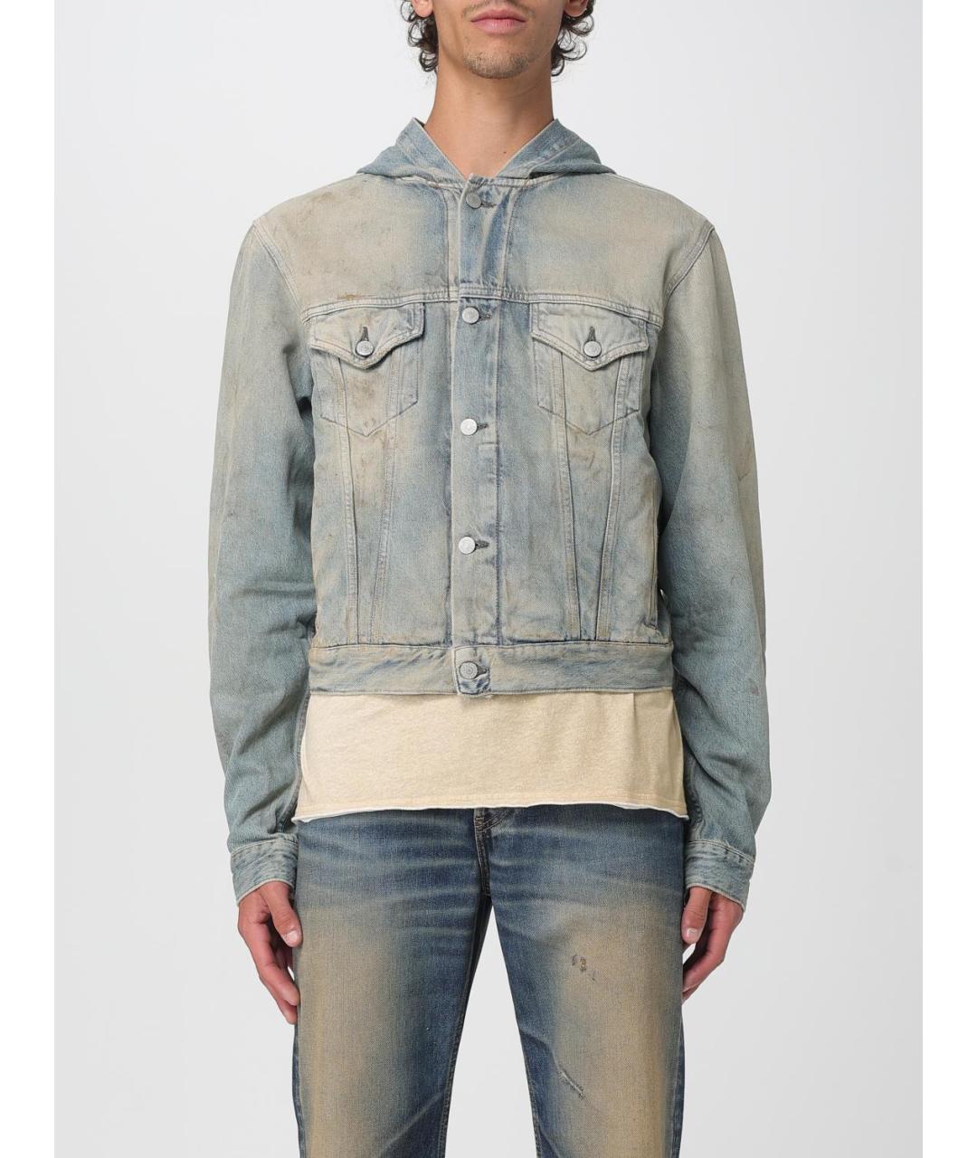 ACNE STUDIOS Голубая хлопковая куртка, фото 2