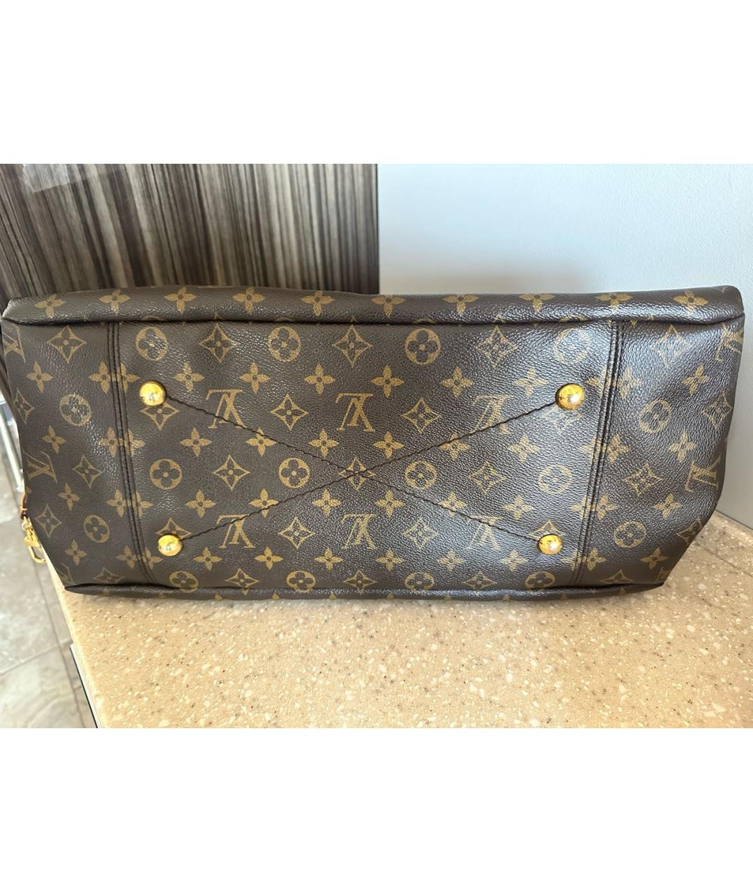LOUIS VUITTON Коричневая сумка тоут, фото 5