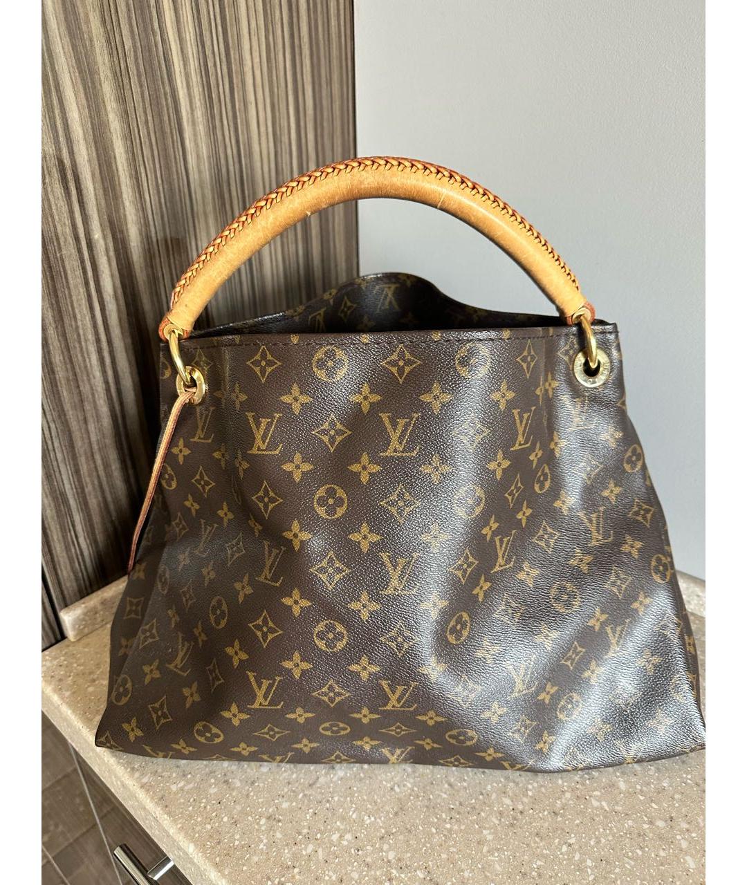 LOUIS VUITTON Коричневая сумка тоут, фото 3