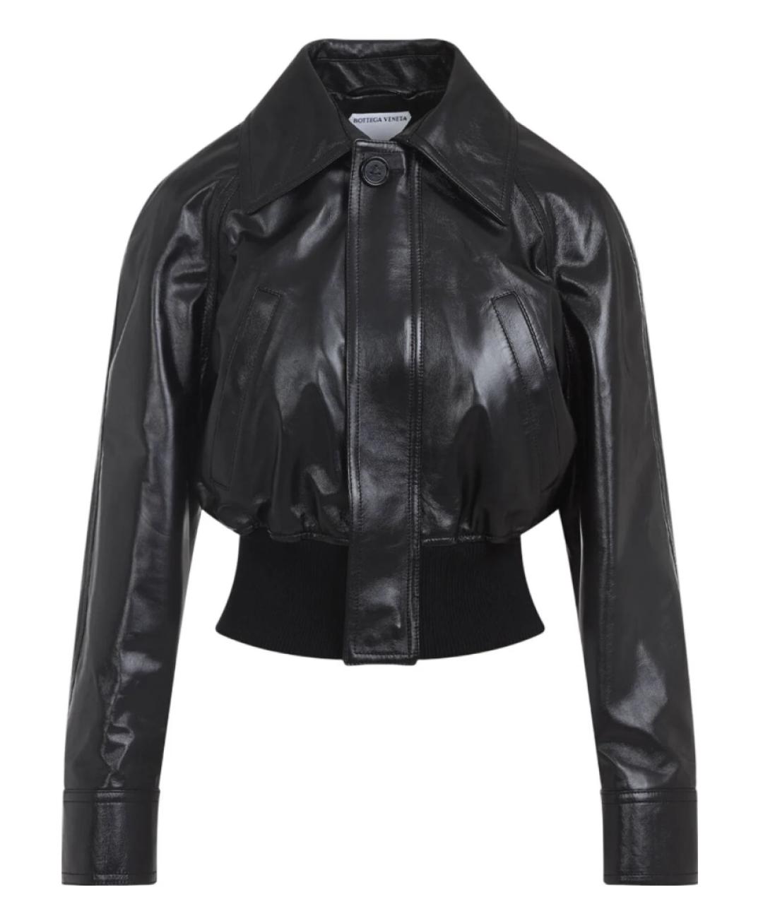 BOTTEGA VENETA Черная кожаная куртка, фото 1