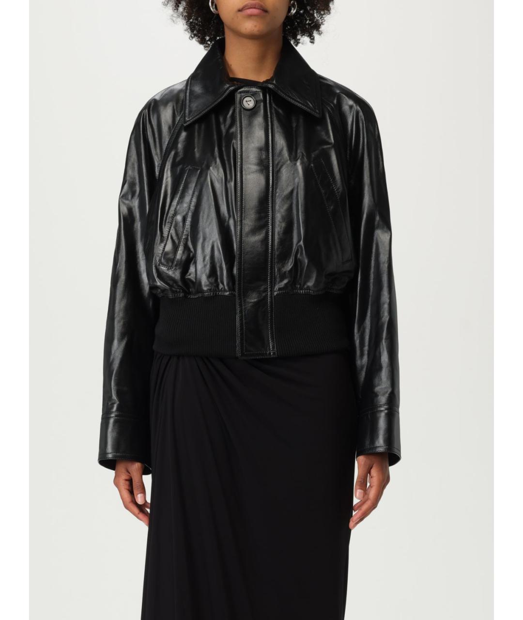 BOTTEGA VENETA Черная кожаная куртка, фото 2